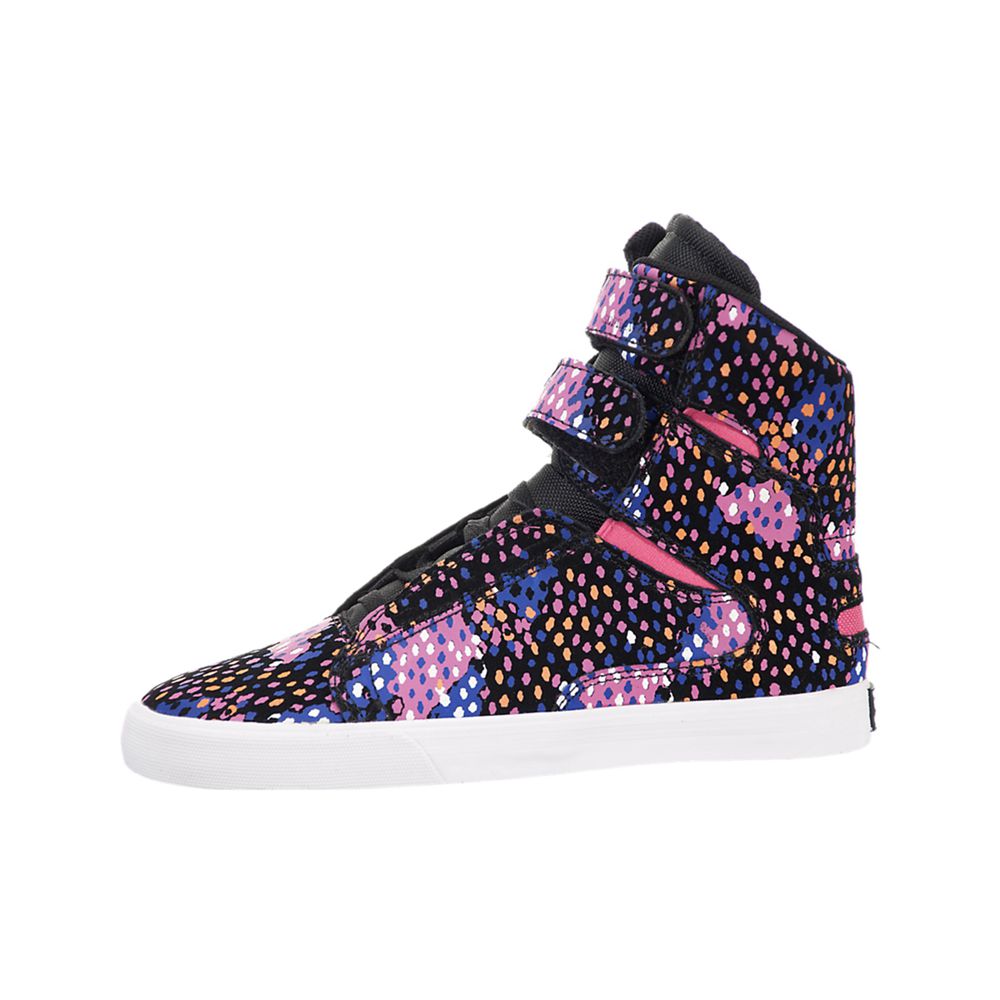 Baskets Montantes Supra Society Multicolore Black/Multicolor-White Femme | FKS-60513299